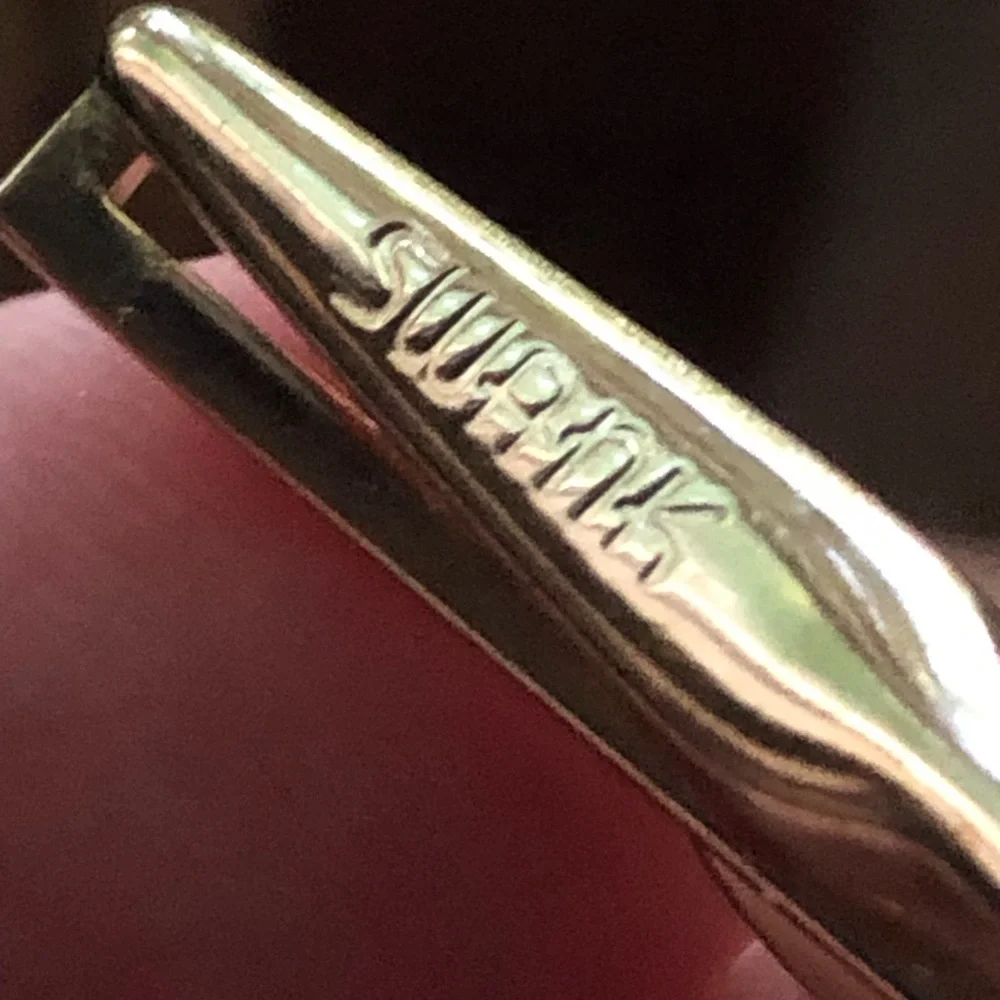Vintage Swank gold plated diamond cut design tie bar tie clip NIB